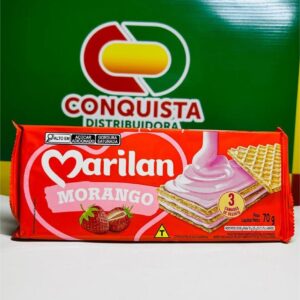 BISC. MARILAN WAFER MORANGO 70GR