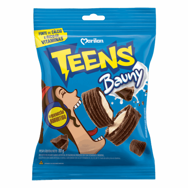 BISC. TEENS SNACK BAUNY 80GR