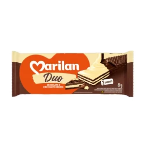 BISC. MARILAN WAFER DUO CHOC BRANCO 80GR