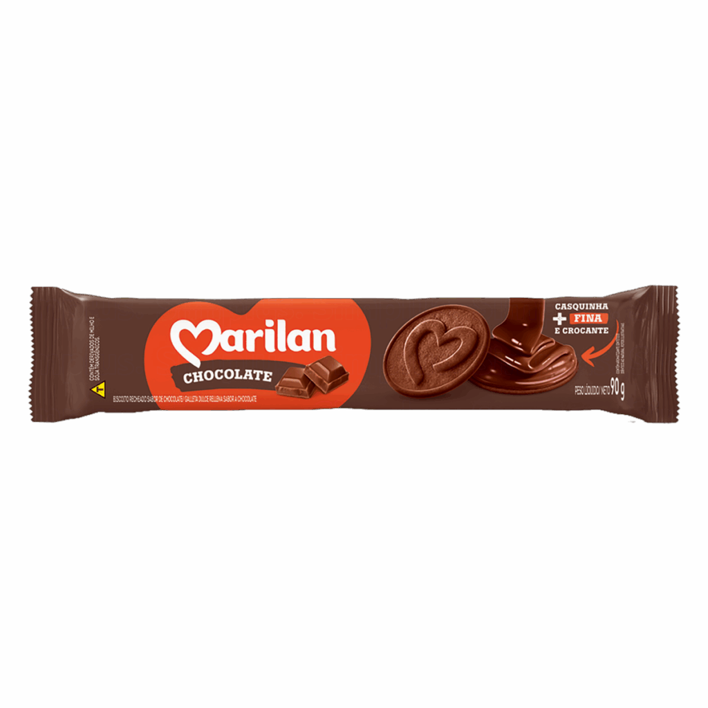 BISC. MARILAN RECHEADO CHOCOLATE 90GR