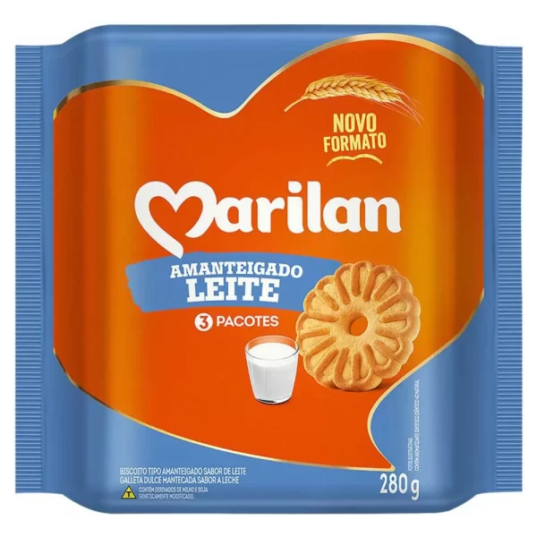 BISC. MARILAN AMANTEIGADO LEITE 280GR