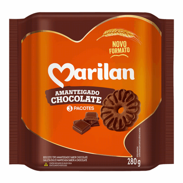 BISC. MARILAN AMANTEIGADO CHOCOLAT 280GR