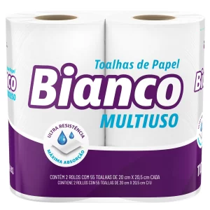 TOALHA DE PAPEL BIANCO 110FOLHAS 12X2UN