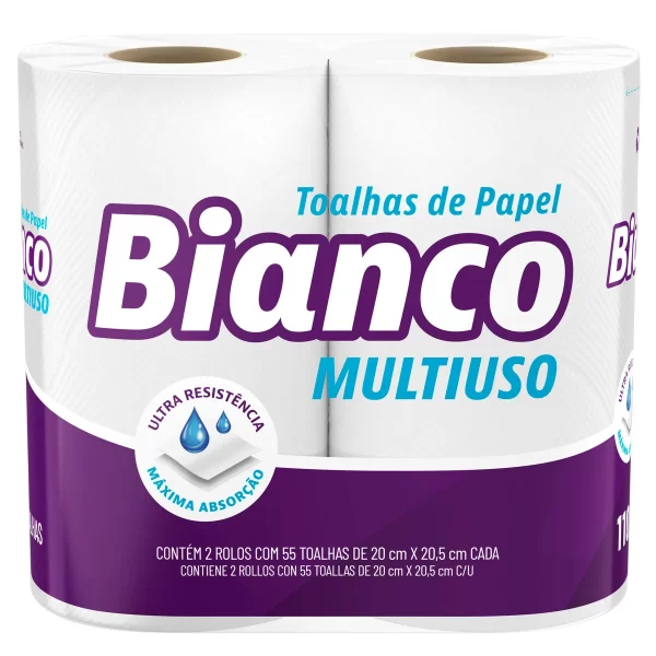 TOALHA DE PAPEL BIANCO 110FOLHAS 12X2UN