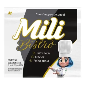GUARDANAPO MILI BISTRO 23X22,5CM C/50UN