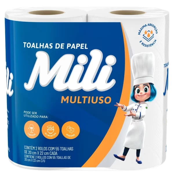 TOALHA DE PAPEL MILI 12X2UN