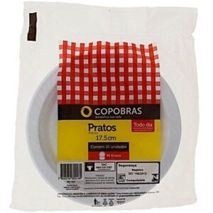 PRATO PLASTICO COPOBRAS BRANCO 17,5 CMP