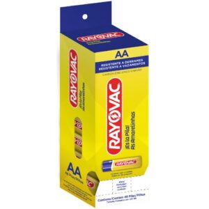 RAYOVAC PILHA ZINCO AMAREL PEQ. AA TUBO