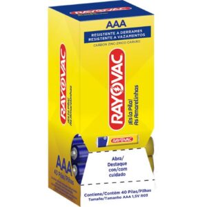 RAYOVAC PILHA ZINCO AMAREL PALITO AAA TU