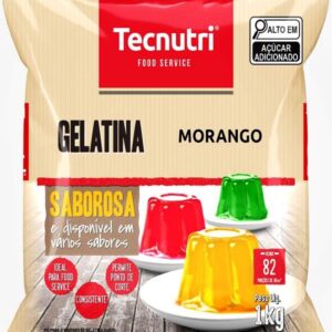 GELATINA TECNUTRI MORANGO 1KG