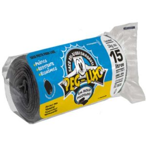 SACO DE LIXO ROLO PEGLIXO ECON PRETO 15L