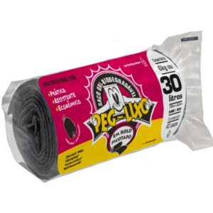 SACO DE LIXO ROLO PEGLIXO ECON PRETO 30L