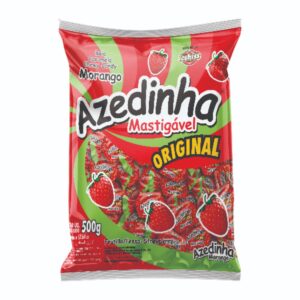 BALA MASTIGAVEL AZEDINHA MORANGO 500GR